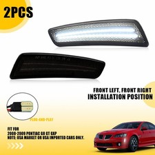 2X LED Side Marker Lights Front Smoked White for 2008-2009 Pontiac G8 GT GXP EOA picture