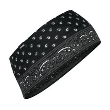 Zan® Headband SportFlex® Series Black Paisley picture