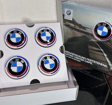 *U.S*BMW 56mm FLOATING 50th Anniversary Wheel Centre Hub Caps SET of 4 picture
