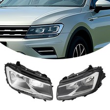 For 2018-2021 Volkswagen Tiguan Halogen Headlight w/LED DRL Headlamps (Pair) Set picture