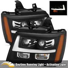 For 07-14 Suburban/Tahoe/Avalanche Activation Light Black Projector Headlights picture