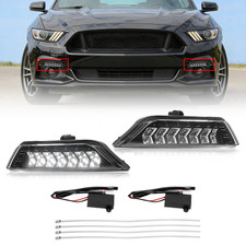 For 2015-2017 Ford Mustang Fog Lights LED DRL Sequential Park Turn Signal Pair picture