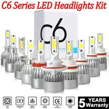 2/20x 9005/9006/H11/H4/9007/5202 LED Headlight Kit 6500K White Hi/Lo Beam Bulbs picture