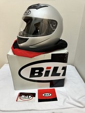 NEW BILT Model BLH 6 Full Face Motorcycle Helmet SILVER Size S Unisex  SMALL picture
