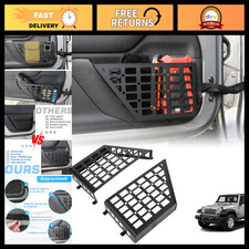 Door Pockets Storage Organizer for 2007-2018 Jeep Wrangler JK JKU 4 Door - Metal picture