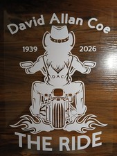David Allan Coe The Ride 1939 - 2026 Remembrance  Vinyl Decal  picture