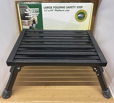 Safety Step F-08C-BLK Anti-Slip Large Folding Step Stool, 15