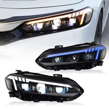 LED Headlights for 11th Gen Honda Civic 2022-2025 DRL White/Blue Animation picture