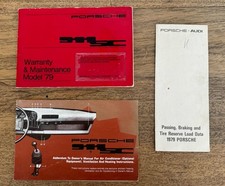 Porsche 911SC 1979 OEM Warranty & Maintenance Manual And Air Conditioner picture