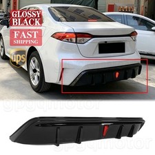 For Toyota Corolla LE SE XSE 20-26 Sedan Gloss Black Rear Bumper Diffuser W/ LED picture