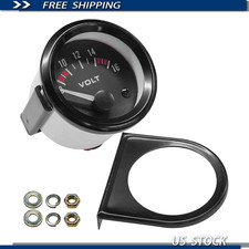 2 52MM Digital Voltmeter Gauge 12V, Universal Automotive Voltage Meter 8-16V picture