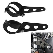 Universal 35mm-43mm Headlight Mount Brackets Fork Ear Fit For Chopper Motorcycle picture