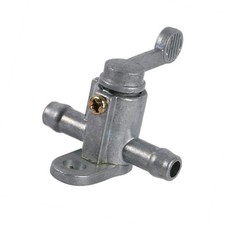 Acxico 1Pcs 5/16' In-Line Straight Fuel Gas Shut Cut Off Valve Switch Silver picture