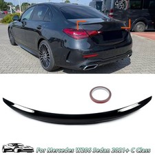 REAR TRUNK SPOILER GLOSS BLACK FIT MERCEDES-BENZ W206 C CLASS C43 C63 2022-2024 picture