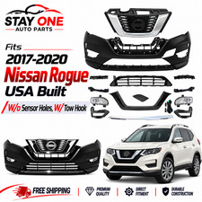 For 2017-2020 Nissan Rogue USA Built Front Bumper Grille Kit W/ Fog Lights picture