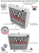 For 1967 - 1970 Ford Mustang Champion Racing 3 Row Aluminum Radiator CC339 picture