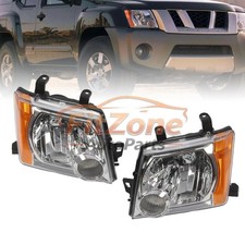 Headlights Left+Right For Nissan 2005-2015 Xterra Chrome Headlamps Replacement picture
