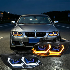 Dual‑Color Headlights W/Switchback DRL For 2011‑2013 BMW 328i 335i E92 E93 Coupe picture