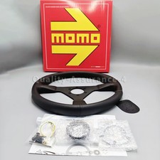 MOMO Prototipo P5 Black Edition 350mm Steering Wheel Genuine PU Leather picture