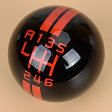 Black & Red 6 Speed Manual Gear Shift Knob Ball Fit For Ford Mustang GT 500 cr picture