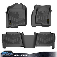 Floor Mats TPE Liners Fit For 1999-2007 Chevy Silverado/GMC Sierra Crew Cab picture