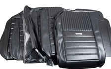 1964-66 FORD MUSTANG FASTBACK DELUXE PONY BLACK SEAT UPHOLSTERY FULL FRONT&REAR picture