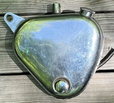 1957 bsa a 10 pre unit chrome oil tank  from a vintage custom bsa read ad picture