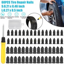 60PCS Car Vacuum Tire Repair Nail Rubber Screw Nails+ Screwdriver Tool Set 2026 picture