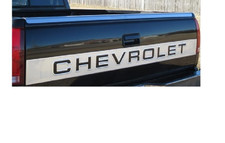Polished Stainless Steel Screw On Tailgate Cap for Chevy GMC OBS Fleet Side Bed picture