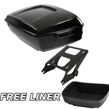 King Tour Trunk Mount Rack For Harley Touring Street Road Glide 14-25 24 Black picture