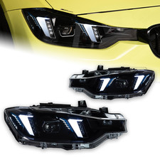 For 12-19 BMW F30 headlight modified LED lens dual color daytime running light picture