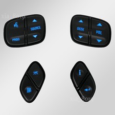 Chevy GMC Steering Wheel Control Buttons Blue LEDs Set of 4 NEW picture