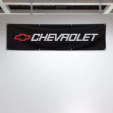 Chevrolet 2x8 ft Flag Red Bowtie Design Car Truck Racing Show Garage Banner picture