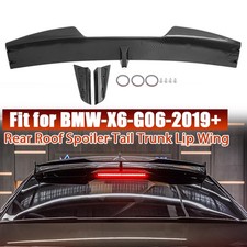 For 2020 21-2024 BMW X6 X6M G06 Carbon Look Roof Tail Trunk Spoiler Wing Lip ABS picture