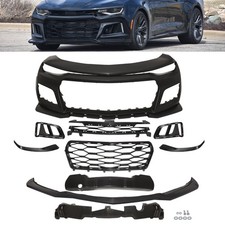 Front Bumper Kit Fit For 2019-2023 Chevy Camaro Unpainted ZL1 Style Conversion picture
