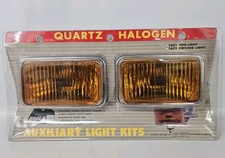Eagle Eye Quartz Halogen Amber Chrome Auxiliary Fog Lights Square Body Style NOS picture
