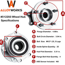 1pc Rear Wheel Hub Bearing Assembly for 2005-2007 2009 Subaru Legacy Outback picture