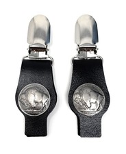 Warhawk Redesigned BUFFALO NICKEL Boot Clip Pant Leg Clamp Bikers USA 122-13N picture