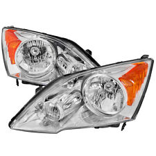 For 2007-2011 Honda CRV CR-V Chrome Halogen Headlight Assembly Left & Right Pair picture