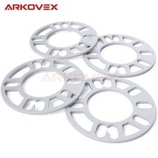 4Pc Wheel Spacers 5mm Universal For 4x98 4x100 4x108 4x110 4x114.3 4x120 4x130 picture