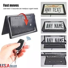 Car Front+Rear Plate Frame Holder with Wireless Remote US Standard For Car Shows picture