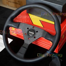 MOMO Motorsport Montecarlo Street Steering Wheel All Black Leather 350mm/14inch picture
