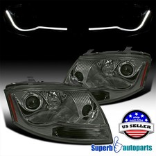 Fit 1999-2006 Audi TT Projector Headlights Smoke Front Lamps LED Strip Bar 99-06 picture