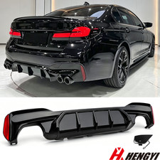 For 17-23 BMW G30 5 Series M Competition Style Gloss Black Rear Bumper Diffuser picture