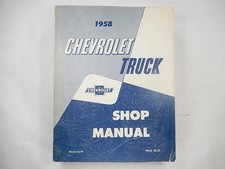 Shop Manual, 1958 Chevrolet Truck, Original Period, RS-63-S & M, Nice picture