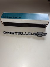 NOS GM 1973 CHEVELLE SS LAGUNA S3 TRUNK LID EMBLEM WAGON TAILGATE RARE NEW 454 picture