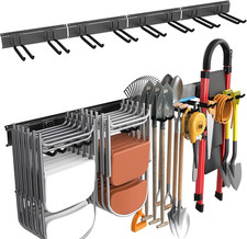Wall Mounted Garden Tool Rack Garage, Folding Chair Storage Rack picture
