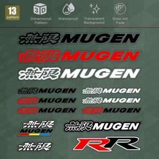 NEW For Mugen 無限 Power RR Car Sticker 3D Decal Stripe Logo Decoration Sport picture
