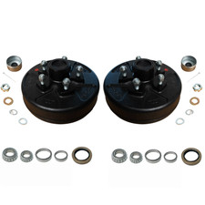 Pre-Greased Hub & Drum Kit – 1 Pair – 3.5K Axle, 5 on 5