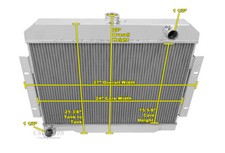 1973-1985 Jeep CJ Aluminum 4 Row Core KR Champion Radiator MC583 picture